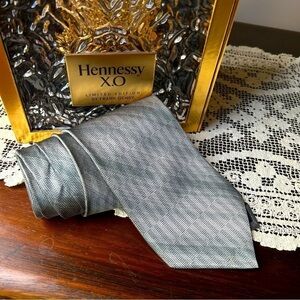grey toned silk tie by DKNY